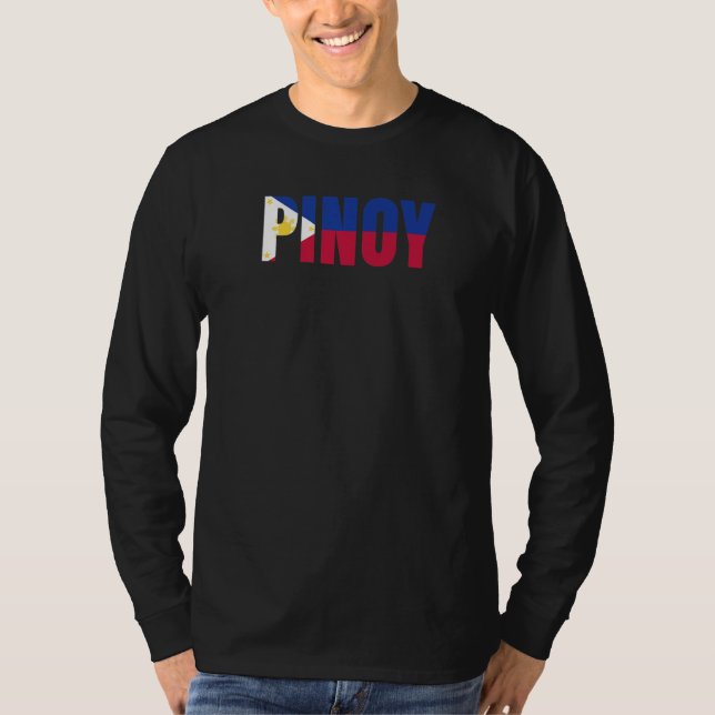 T-shirt Pinoy Filipino Flag Sun Love Pinoy Asian Phillipin (Devant)