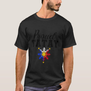 T-shirt Pinoy Filipino Philippine Fière Tatay - Black Lett
