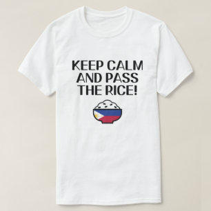 T-shirt PinoyDesigns "GARDEZ LE CALME ET PASSEZ LE RIZ ! T