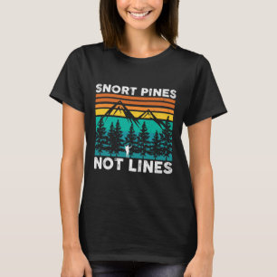 T-shirt Pins de ronfle Pas de lignes drôle Camping Randonn