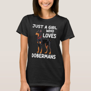 T-shirt Pinscher Chien Femmes Juste Une Fille Qui Aime Les