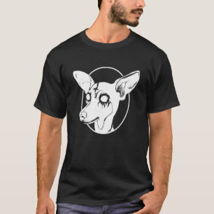 T-shirt Pinscher miniature Black Metal Pastel Goth et Dea