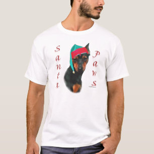 T-shirt Pinscher Miniature Père Noël Paws