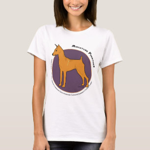 T-shirt Pinscher miniature, rouge de mâle