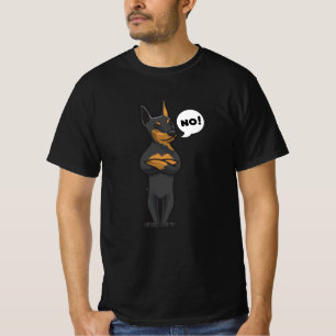 T-shirt Pinscher miniature têtu