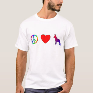 T-shirt Pinschers miniatures d'amour de paix