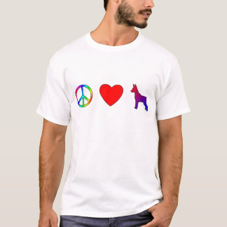 T-shirt Pinschers miniatures d'amour de paix