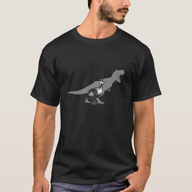 T-shirt Pintade Dinosaure Dino Évolution (Devant)