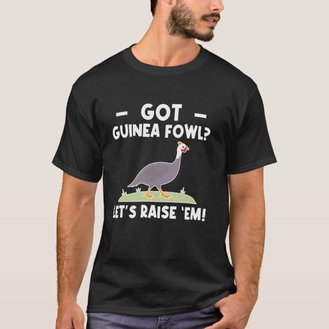T-shirt Pintade poulet oiseau obtenu (Devant)