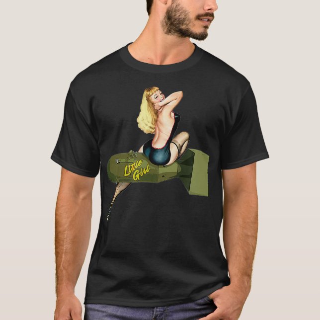 T-shirt Pinup blonde atomique girl (Devant)
