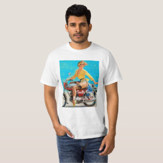 T-shirt Pinup Motorcycle