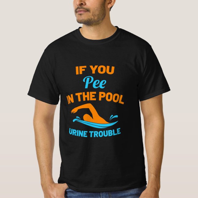 T-shirt Pipe De Bain Dans La Piscine (Devant)