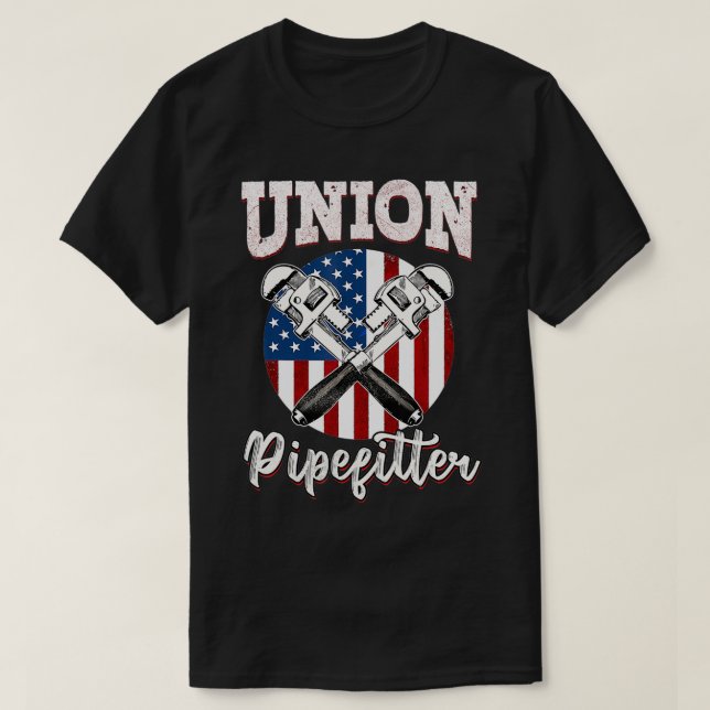 T-shirt Pipefitter Cadeaux Funky Plumber Plumber Union Pip (Design devant)