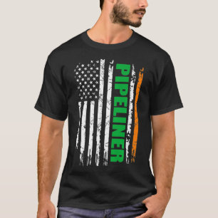 T-shirt Pipeliner USA Drapeau irlandais St Patrick Jour Ca