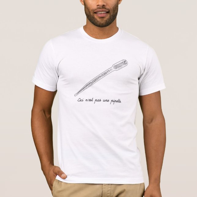 T-shirt Pipette d'Une de Pas de Ceci N'est (Devant)