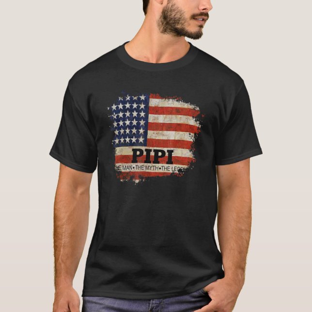 T-shirt Pipi L'Homme Le Mythe La Légende Nous Fête des pèr (Devant)