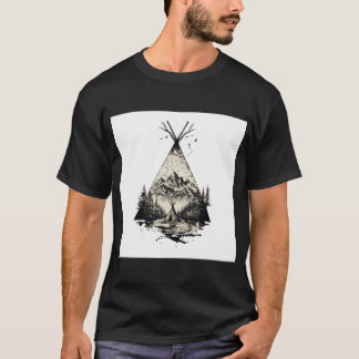T-shirt Pipi sépia surréaliste