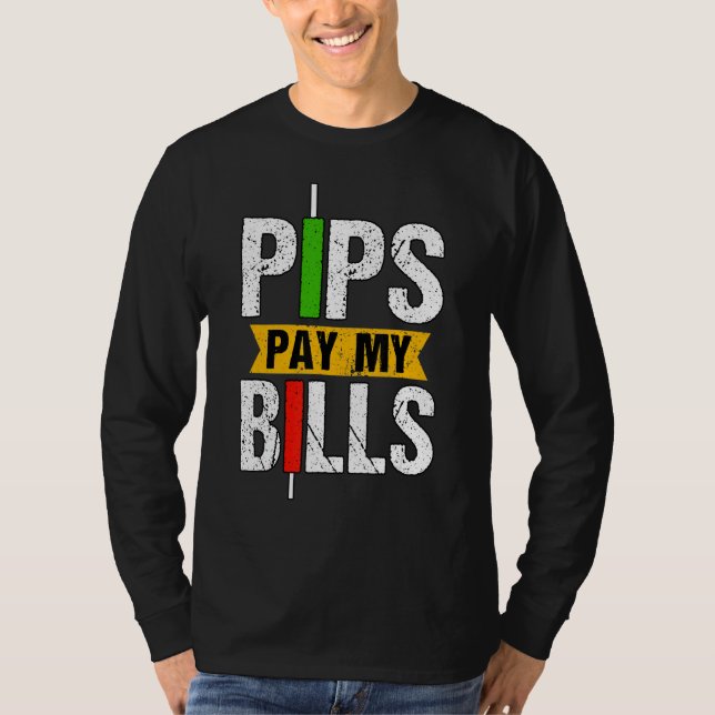 T-shirt Pips Payer Mes Bills Blockchain Crypto Trader (Devant)