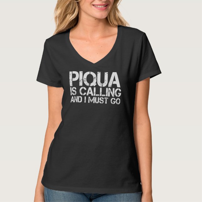 T-shirt Piqua Oh Ohio Funny City Trip Accueil Racines Usa (Devant)