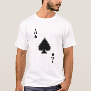 T-shirt Pique De L'As, Plaque De Cartes, Amusant, Plaisant