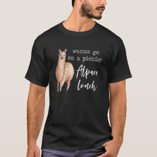 T-shirt Pique-nique Alpaca Déjeuner Llama Love Pun Citatio