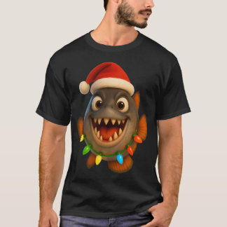 T-shirt Piranha de Noël