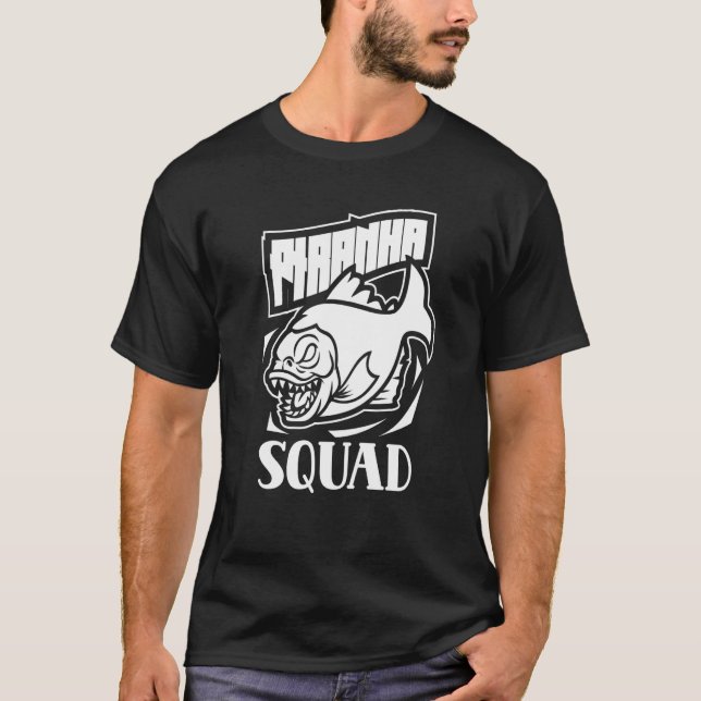 T-shirt Piranha Squad Retro Piranhas Poisson (Devant)