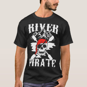 T-shirt Piratage de rivière d'hommes humour de kayak capit