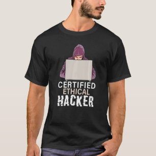 T-shirt Piratage éthique certifié Cybersécurité pour les p