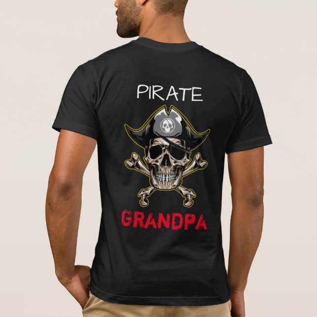 T-shirt Pirate Adulte Crossbones de l'Adulte Grand-Père T- (Dos)