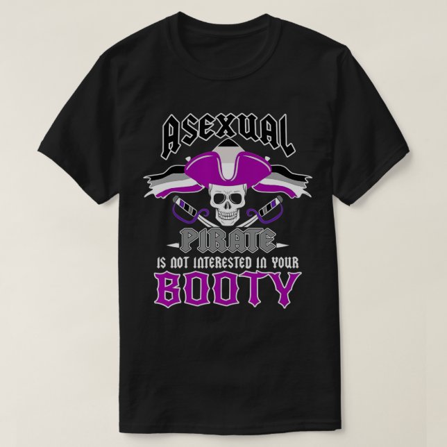 T-shirt Pirate Asexuel Fierté  (Design devant)
