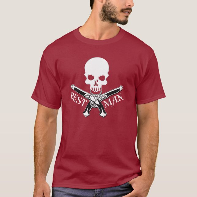 T-shirt Pirate Best Man Shirt (Devant)