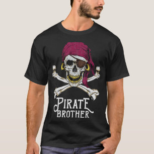 T-shirt Pirate Brother Jolly roger Crossbones Hallo