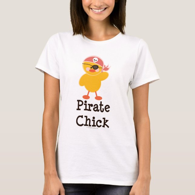 T-shirt Pirate Chick Ringer Tee (Devant)