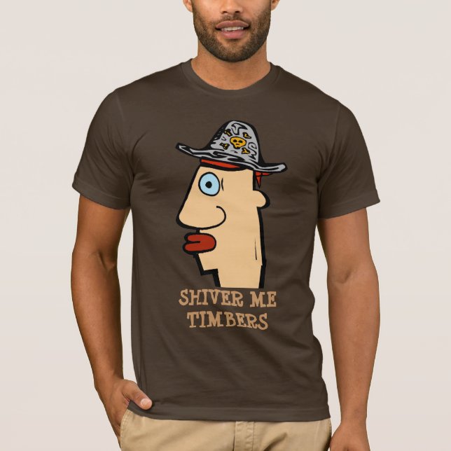 T-shirt Pirate comique, modifier du texte, ajouter un nom (Devant)