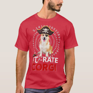 T-shirt Pirate Corgi Happy Pi Day Funny Corgi Chien Pirate