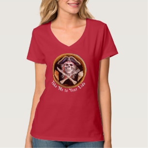 T-shirt Pirate crâne avec ustensiles "Emmenez-moi à votre