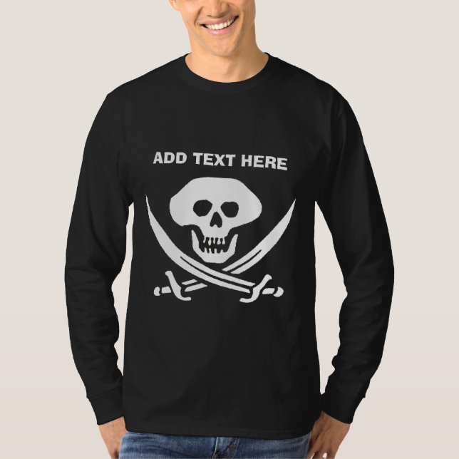 T-shirt Pirate Crâne et épées (Devant)