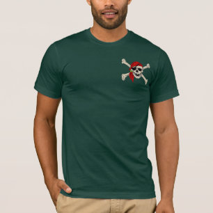 T-shirt Pirate Crâne rouge Bandana