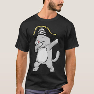 T-shirt Pirate Dabbing mignon Chat Aime les animaux de com