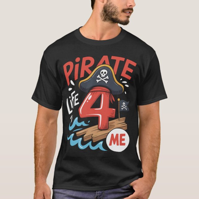 T-shirt Pirate De 4E Anniversaire (Devant)