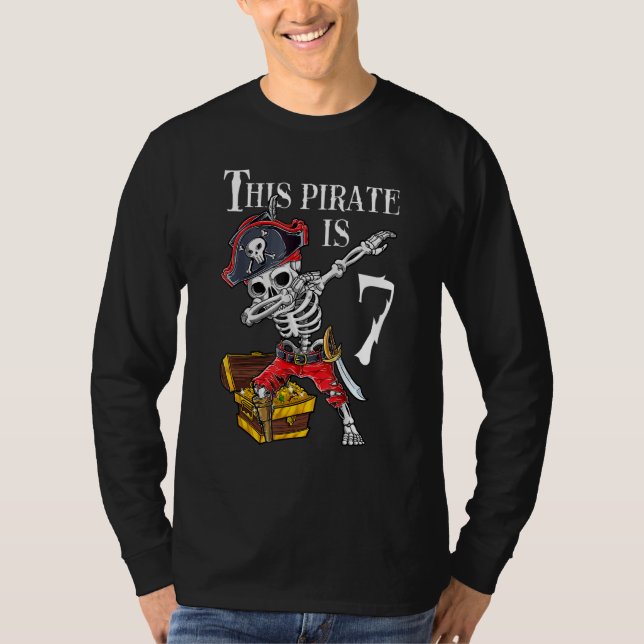 T-shirt Pirate de 7 ans Anniversaire Pirate Dabbing Pirate (Devant)