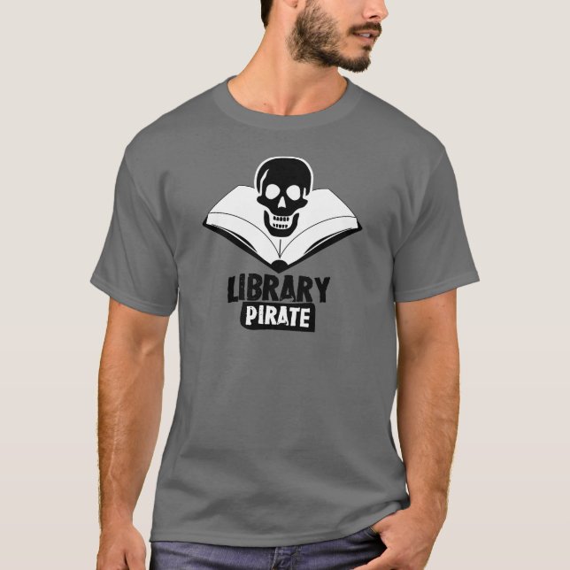 T-shirt Pirate de bibliothèque (Devant)