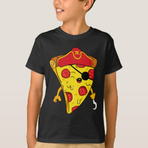 T-shirt pirate de la mer des Caraïbes gamin garçon pizza