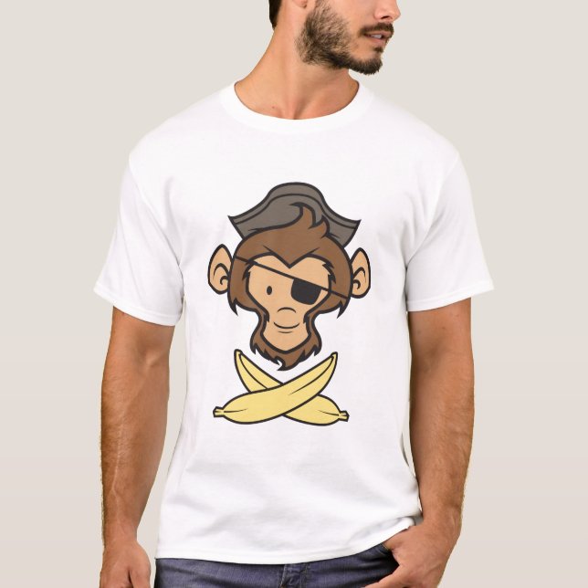 T-shirt Pirate de l'île de singe (Devant)