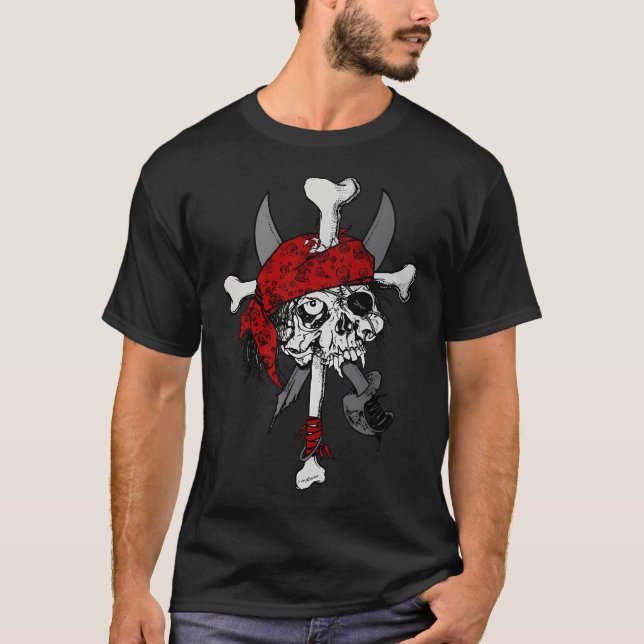 T-shirt Pirate de Tête de Tête de Zorlac (Devant)