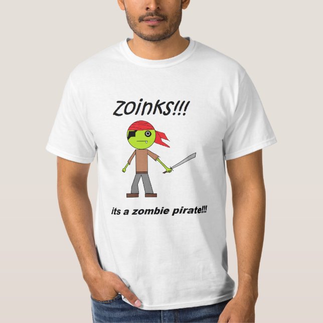 T-shirt pirate de zombi (Devant)
