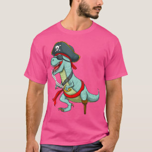 T-shirt Pirate Dinosaure T Rex Funny Tyrannosaurus Hallowe