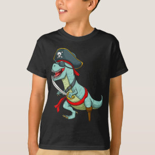 T-shirt Pirate Dinosaure T Rex Funny Tyrannosaurus Hallowe