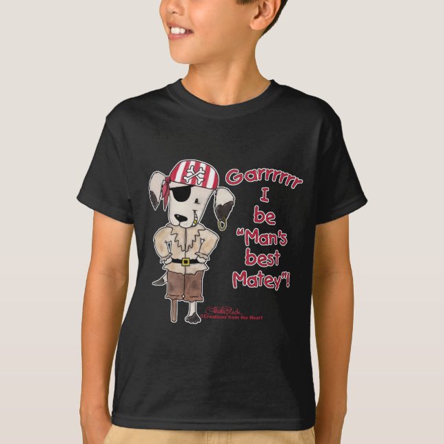 T-shirt Pirate Dog "Mans Best Matey !" (Devant)
